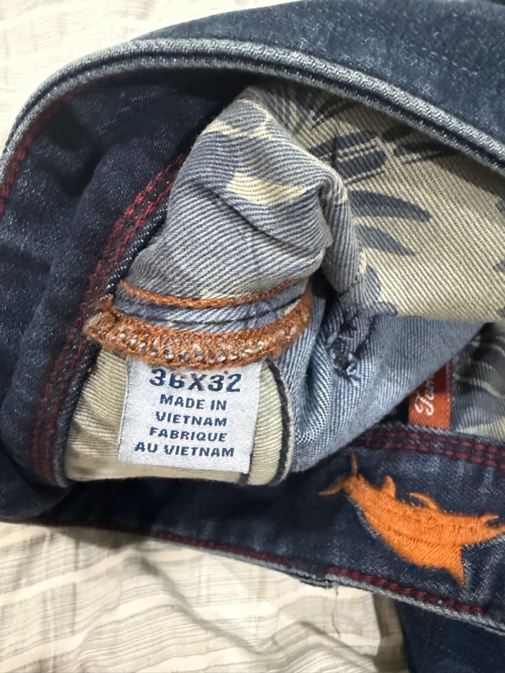 Men's Tommy Bahama 36x32 Indigo Denim Jeans - Picture 2 of 3